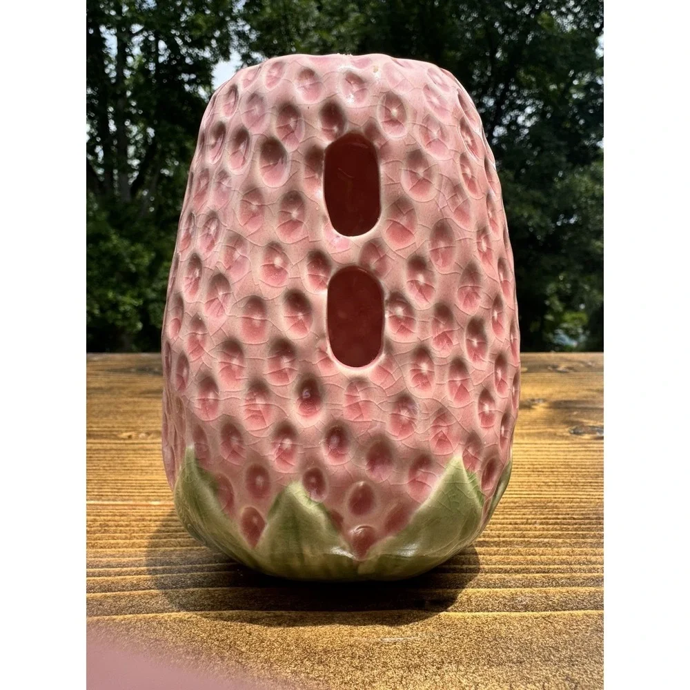 Strawberry Ceramic Hamster Gerbil Water Bottle Holder Hideout‎ House 5